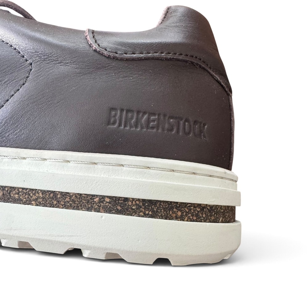 Birkenstock Bend Low Shoes Men 10 /43 Brown Leather Cork Trim Decon Lace Sneaker - Picture 4 of 12
